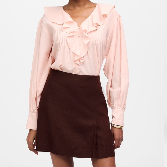 Madewell Dresses & Skirts - Madewell Pleated Linen Mini Skirt